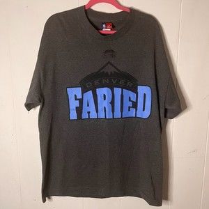 Grey Denver Nuggets Faried TShirt NBA Majestic Size X-Large